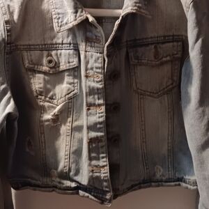 Highway Jeans Light Blue Denim Short Crop Jean Jacket